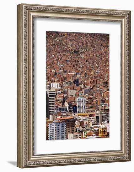 Cityscape from the Kili Kili viewpoint, La Paz, Bolivia-Anthony Asael-Framed Photographic Print