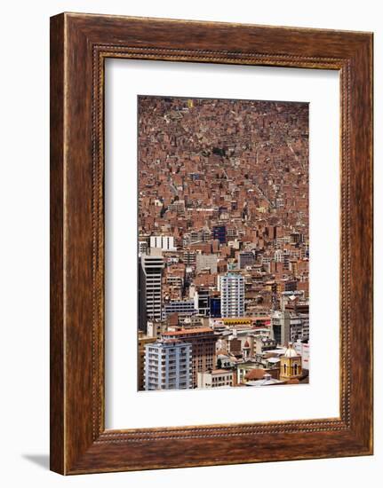 Cityscape from the Kili Kili viewpoint, La Paz, Bolivia-Anthony Asael-Framed Photographic Print