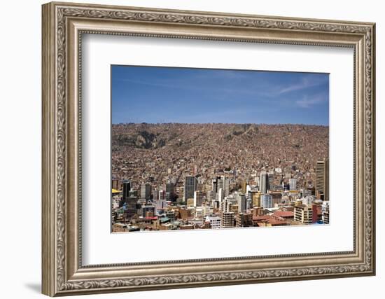 Cityscape from the Kili Kili viewpoint, La Paz, Bolivia-Anthony Asael-Framed Photographic Print