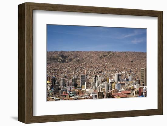 Cityscape from the Kili Kili viewpoint, La Paz, Bolivia-Anthony Asael-Framed Photographic Print