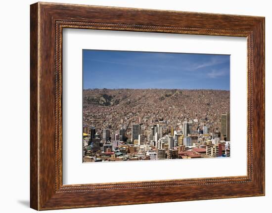 Cityscape from the Kili Kili viewpoint, La Paz, Bolivia-Anthony Asael-Framed Photographic Print