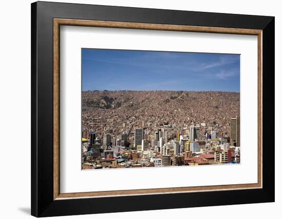 Cityscape from the Kili Kili viewpoint, La Paz, Bolivia-Anthony Asael-Framed Photographic Print