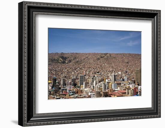 Cityscape from the Kili Kili viewpoint, La Paz, Bolivia-Anthony Asael-Framed Photographic Print