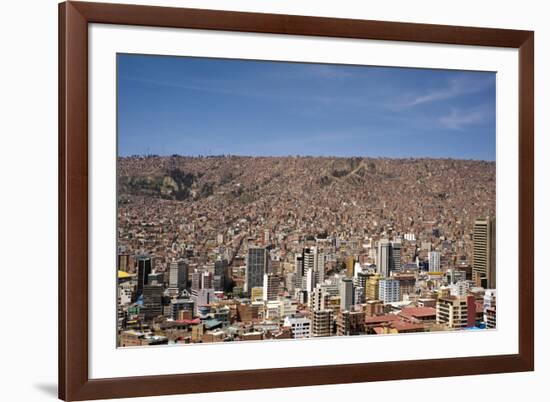 Cityscape from the Kili Kili viewpoint, La Paz, Bolivia-Anthony Asael-Framed Photographic Print