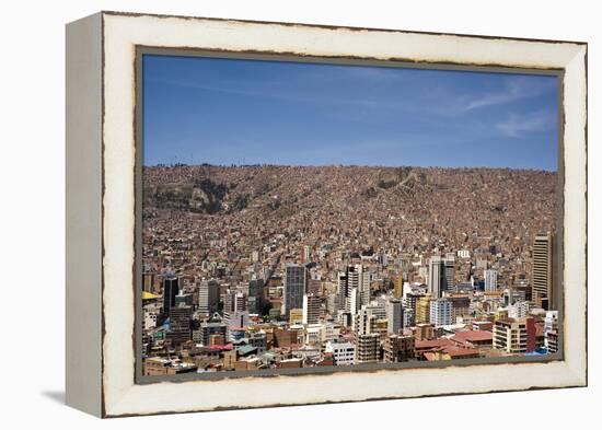 Cityscape from the Kili Kili viewpoint, La Paz, Bolivia-Anthony Asael-Framed Premier Image Canvas