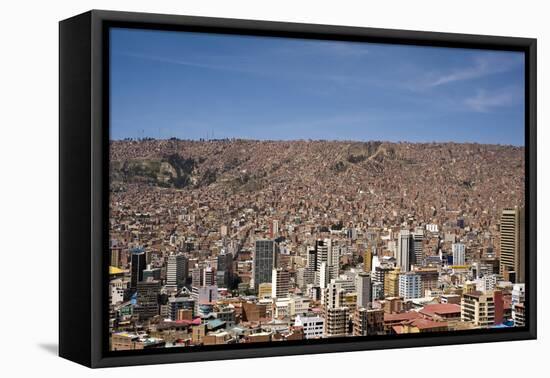 Cityscape from the Kili Kili viewpoint, La Paz, Bolivia-Anthony Asael-Framed Premier Image Canvas