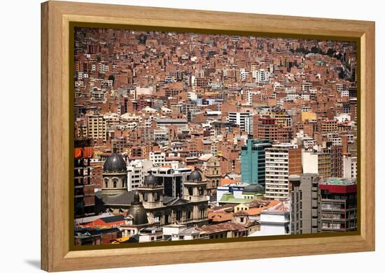 Cityscape from the Kili Kili viewpoint, La Paz, Bolivia-Anthony Asael-Framed Premier Image Canvas