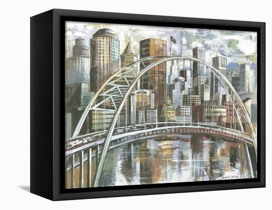 Cityscape II-Gregory Gorham-Framed Stretched Canvas