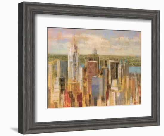 Cityscape II-Michael Longo-Framed Art Print