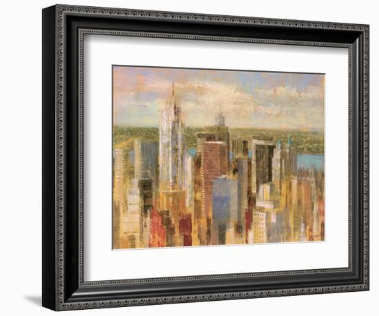 Cityscape II-Michael Longo-Framed Art Print