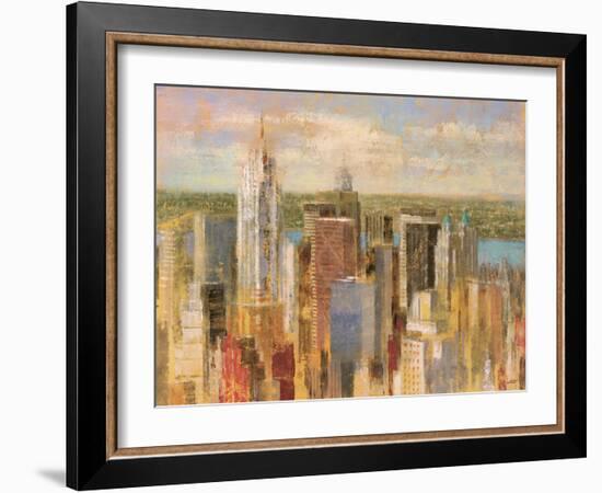 Cityscape II-Michael Longo-Framed Art Print