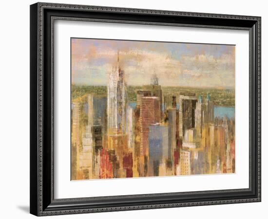 Cityscape II-Michael Longo-Framed Art Print