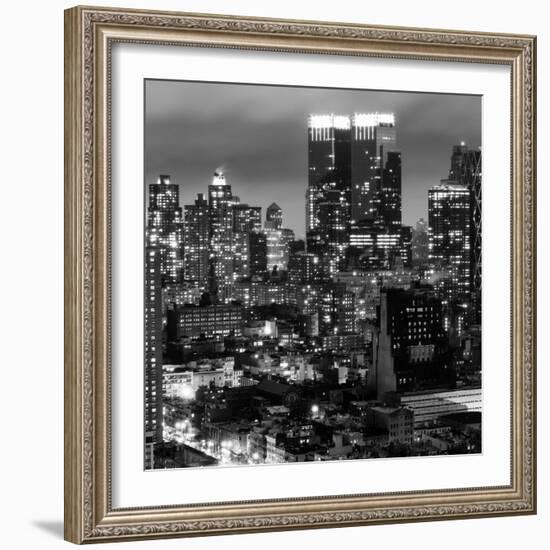 Cityscape Manhattan by Night-Philippe Hugonnard-Framed Photographic Print