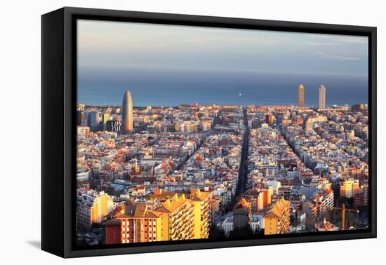 Cityscape of Barcelona, Spain-TTstudio-Framed Premier Image Canvas