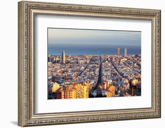 Cityscape of Barcelona, Spain-TTstudio-Framed Photographic Print