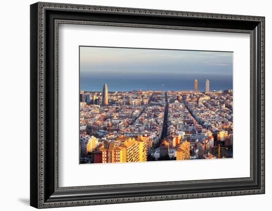 Cityscape of Barcelona, Spain-TTstudio-Framed Photographic Print