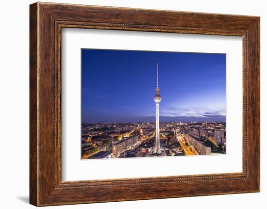 Cityscape of Berlin, Germany at Alexanderplatz.-SeanPavonePhoto-Framed Photographic Print