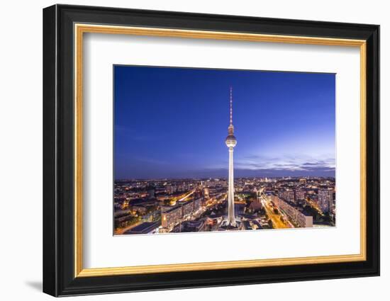 Cityscape of Berlin, Germany at Alexanderplatz.-SeanPavonePhoto-Framed Photographic Print