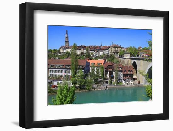 Cityscape of Bern and Aare River, Switzerland-felker-Framed Photographic Print