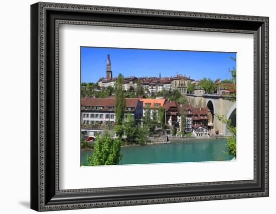 Cityscape of Bern and Aare River, Switzerland-felker-Framed Photographic Print