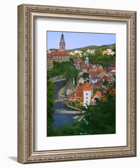 Cityscape of Cesky Krumlov, Vltava River, Czech Republic-Keren Su-Framed Photographic Print