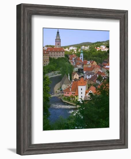 Cityscape of Cesky Krumlov, Vltava River, Czech Republic-Keren Su-Framed Photographic Print