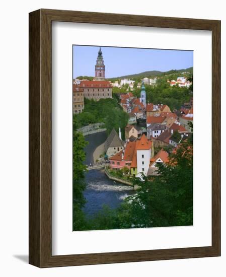 Cityscape of Cesky Krumlov, Vltava River, Czech Republic-Keren Su-Framed Photographic Print