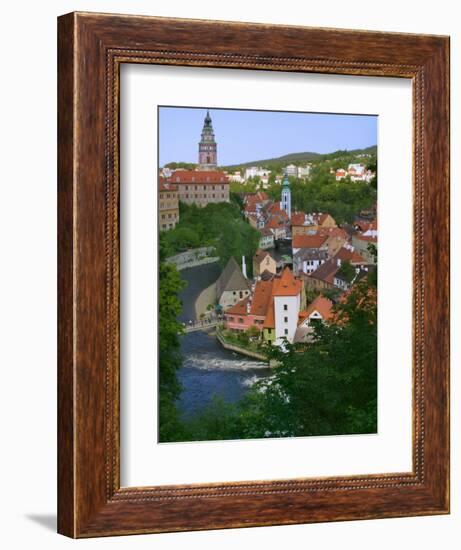 Cityscape of Cesky Krumlov, Vltava River, Czech Republic-Keren Su-Framed Photographic Print