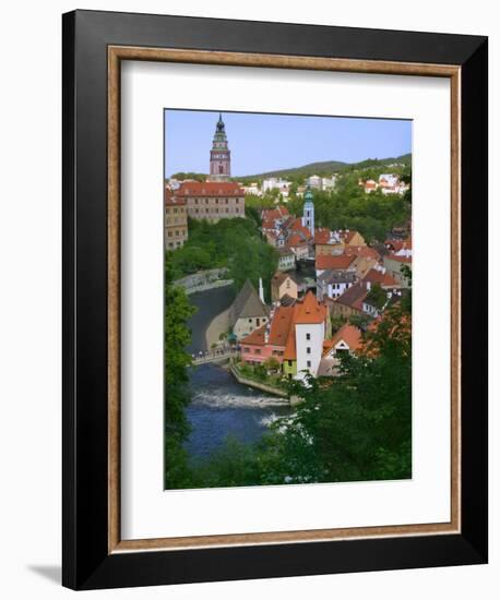 Cityscape of Cesky Krumlov, Vltava River, Czech Republic-Keren Su-Framed Photographic Print