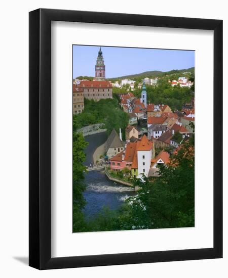 Cityscape of Cesky Krumlov, Vltava River, Czech Republic-Keren Su-Framed Photographic Print