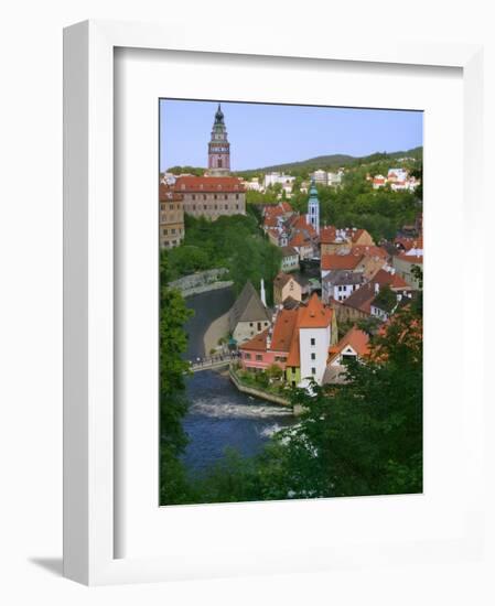 Cityscape of Cesky Krumlov, Vltava River, Czech Republic-Keren Su-Framed Photographic Print