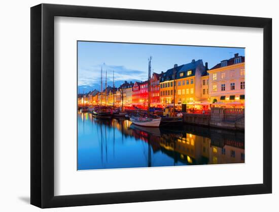 Cityscape of Copenhagen at a Summer Night-SergiyN-Framed Photographic Print
