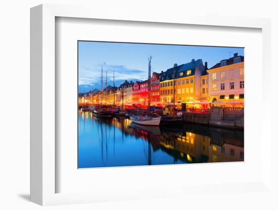 Cityscape of Copenhagen at a Summer Night-SergiyN-Framed Photographic Print