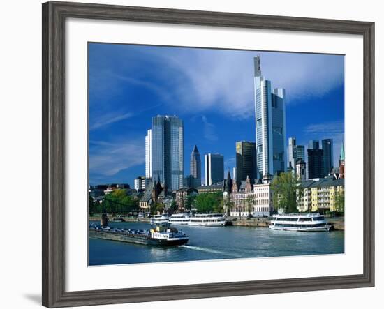 Cityscape of Frankfurt, Germany-Peter Adams-Framed Photographic Print