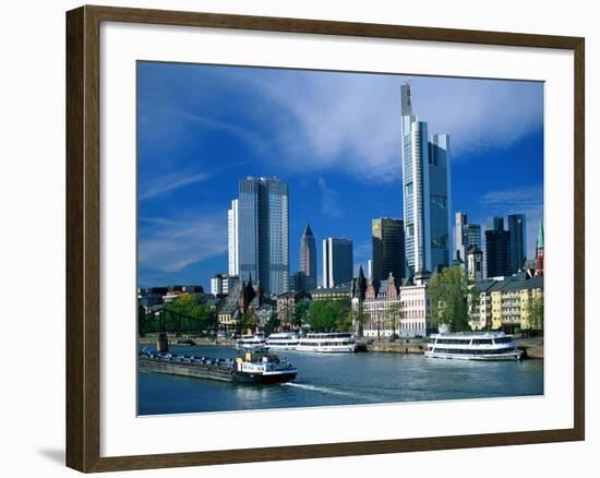 Cityscape of Frankfurt, Germany-Peter Adams-Framed Photographic Print