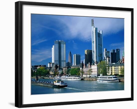 Cityscape of Frankfurt, Germany-Peter Adams-Framed Photographic Print