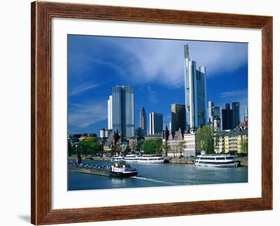 Cityscape of Frankfurt, Germany-Peter Adams-Framed Photographic Print