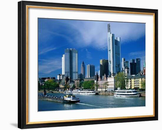 Cityscape of Frankfurt, Germany-Peter Adams-Framed Photographic Print