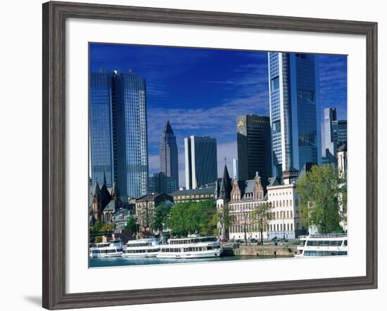 Cityscape of Frankfurt, Germany-Peter Adams-Framed Photographic Print