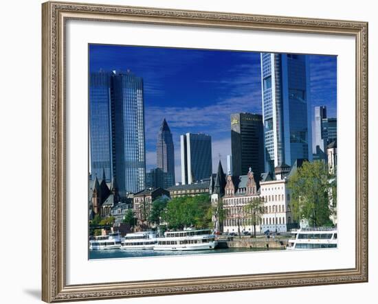 Cityscape of Frankfurt, Germany-Peter Adams-Framed Photographic Print