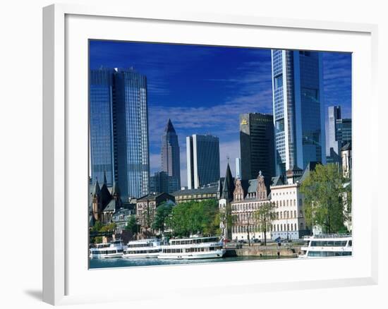 Cityscape of Frankfurt, Germany-Peter Adams-Framed Photographic Print