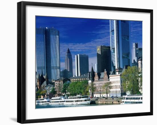 Cityscape of Frankfurt, Germany-Peter Adams-Framed Photographic Print