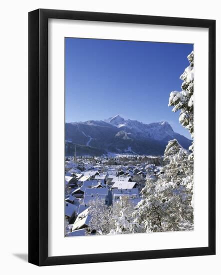 Cityscape of Garmisch-Partenkirchen, Werdenfelser Land, Bavaria, Germany-Katja Kreder-Framed Photographic Print