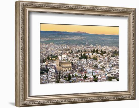 Cityscape of Granada Including the Iglesia Del Salvador, Granada, Andalucia, Spain-Chris Hepburn-Framed Photographic Print
