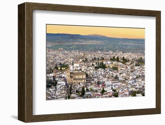 Cityscape of Granada Including the Iglesia Del Salvador, Granada, Andalucia, Spain-Chris Hepburn-Framed Photographic Print