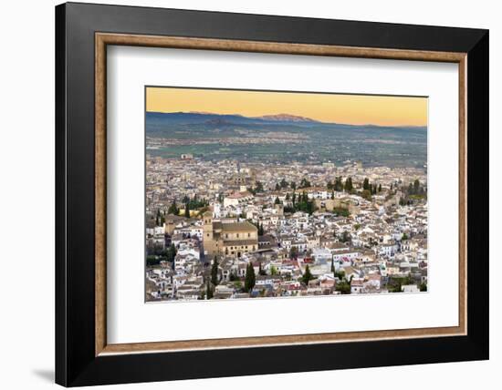 Cityscape of Granada Including the Iglesia Del Salvador, Granada, Andalucia, Spain-Chris Hepburn-Framed Photographic Print
