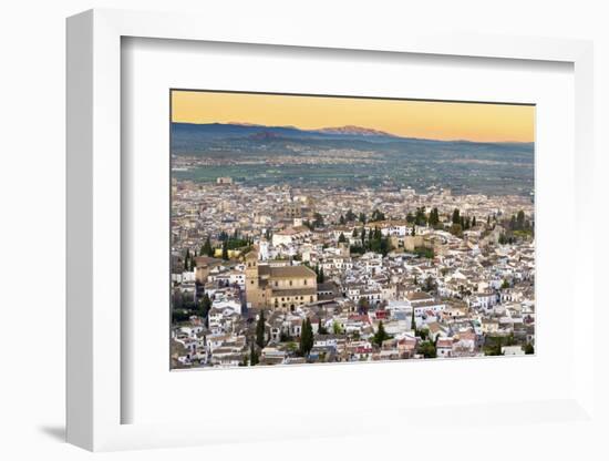 Cityscape of Granada Including the Iglesia Del Salvador, Granada, Andalucia, Spain-Chris Hepburn-Framed Photographic Print