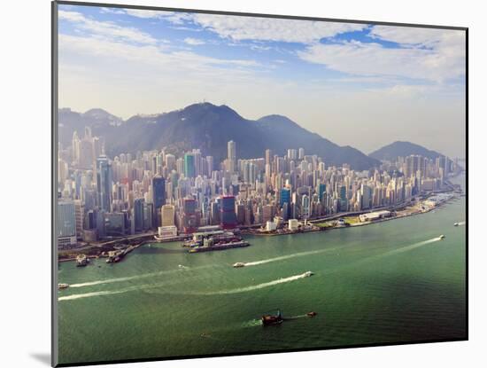 Cityscape of Hong Kong Island and Victoria Harbour, Hong Kong, China, Asia-Amanda Hall-Mounted Photographic Print