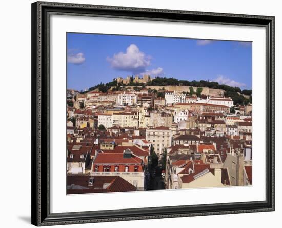 Cityscape of Lisbon and Castelo De Sao Jorge, Portugal-Jeremy Lightfoot-Framed Photographic Print