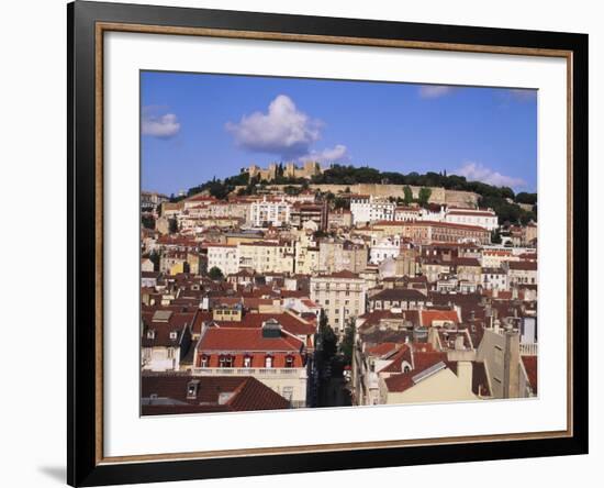 Cityscape of Lisbon and Castelo De Sao Jorge, Portugal-Jeremy Lightfoot-Framed Photographic Print